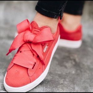 Puma suede heart valentine sneakers